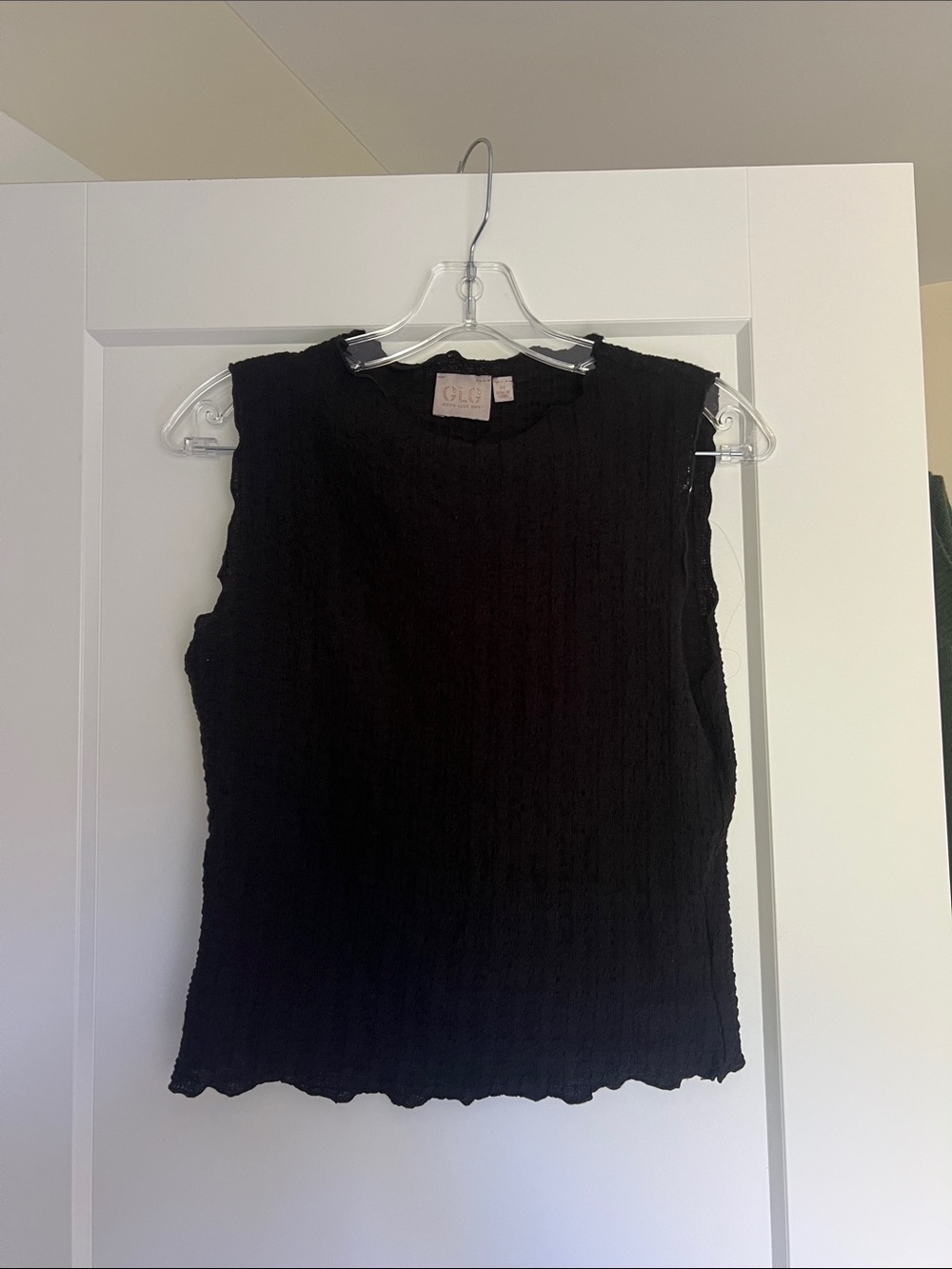 LG Black Sleeveless Ribbed Tank Top